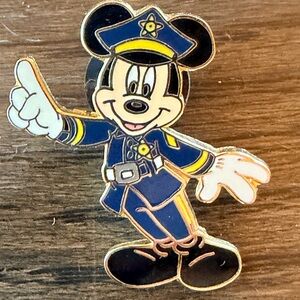 Disney Police Officer Mickey Mouse Pin- Blue, Black, Yellow, White